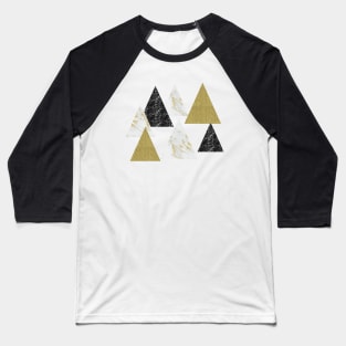 Golden shimmer geometric triangles Baseball T-Shirt